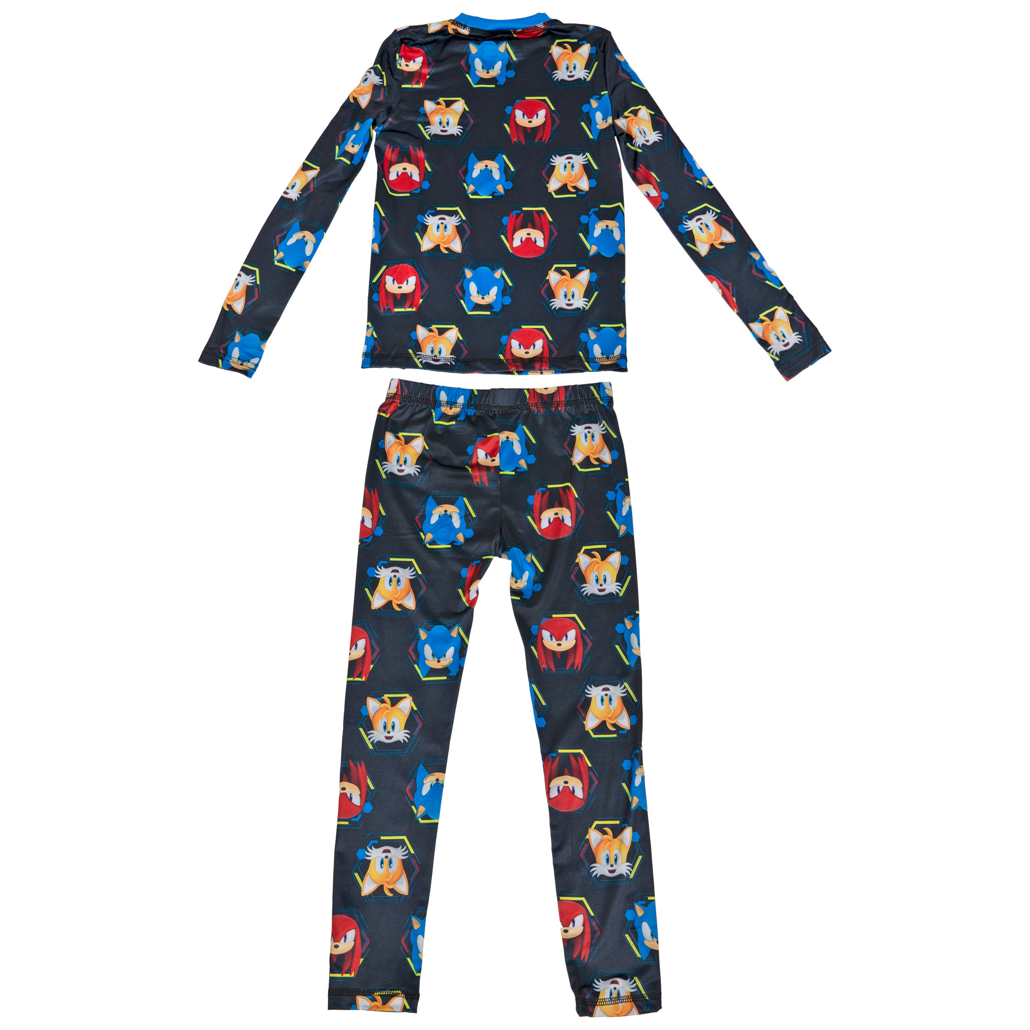 Sonic The Hedgehog Tails and Knuckles Heads All Over Youth 2-Piece Pajama Set